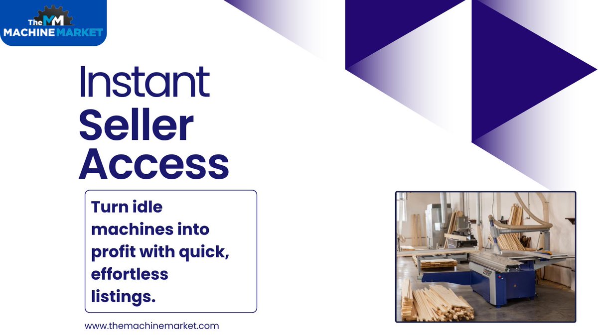 themachinemkt's tweet image. Sell industrial machinery faster 

List on The Machine Market — free &amp;amp; unlimited listings.
Reach serious buyers worldwide.

👉 themachinemarket.com/register/

#IndustrialMachinery #MachineryForSale #B2B #Manufacturing #TheMachineMarket #GlobalTrade