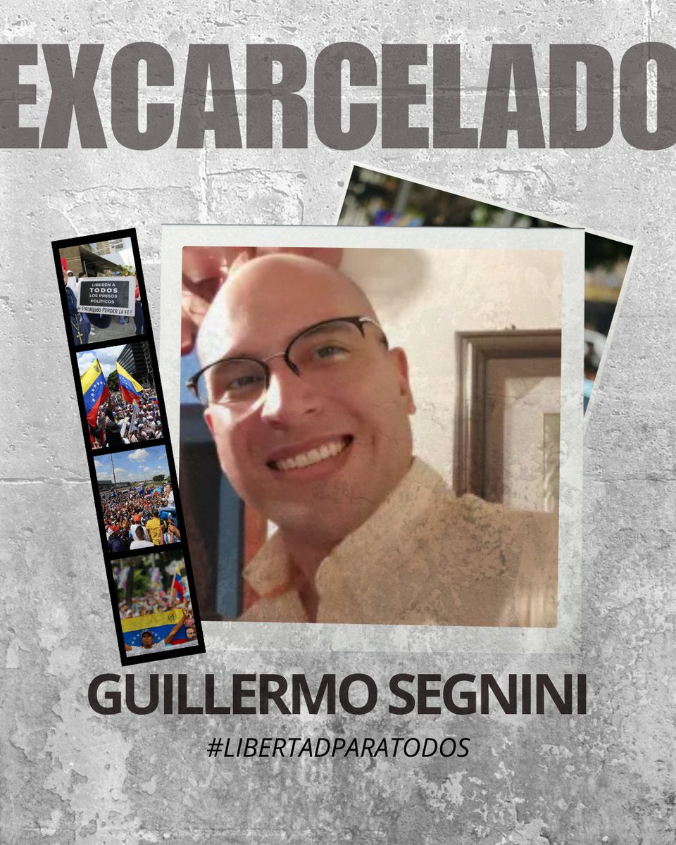 #URGENTE | Hasta el momento podemos confirmar la excarcelación de los presos políticos:

Yones Molina
Jesús Castillo
Guillermo Segnini

Las excarcelaciones parciales no son un favor.
Son una obligación del Estado frente a crímenes que nunca debieron ocurrir.

Es importante