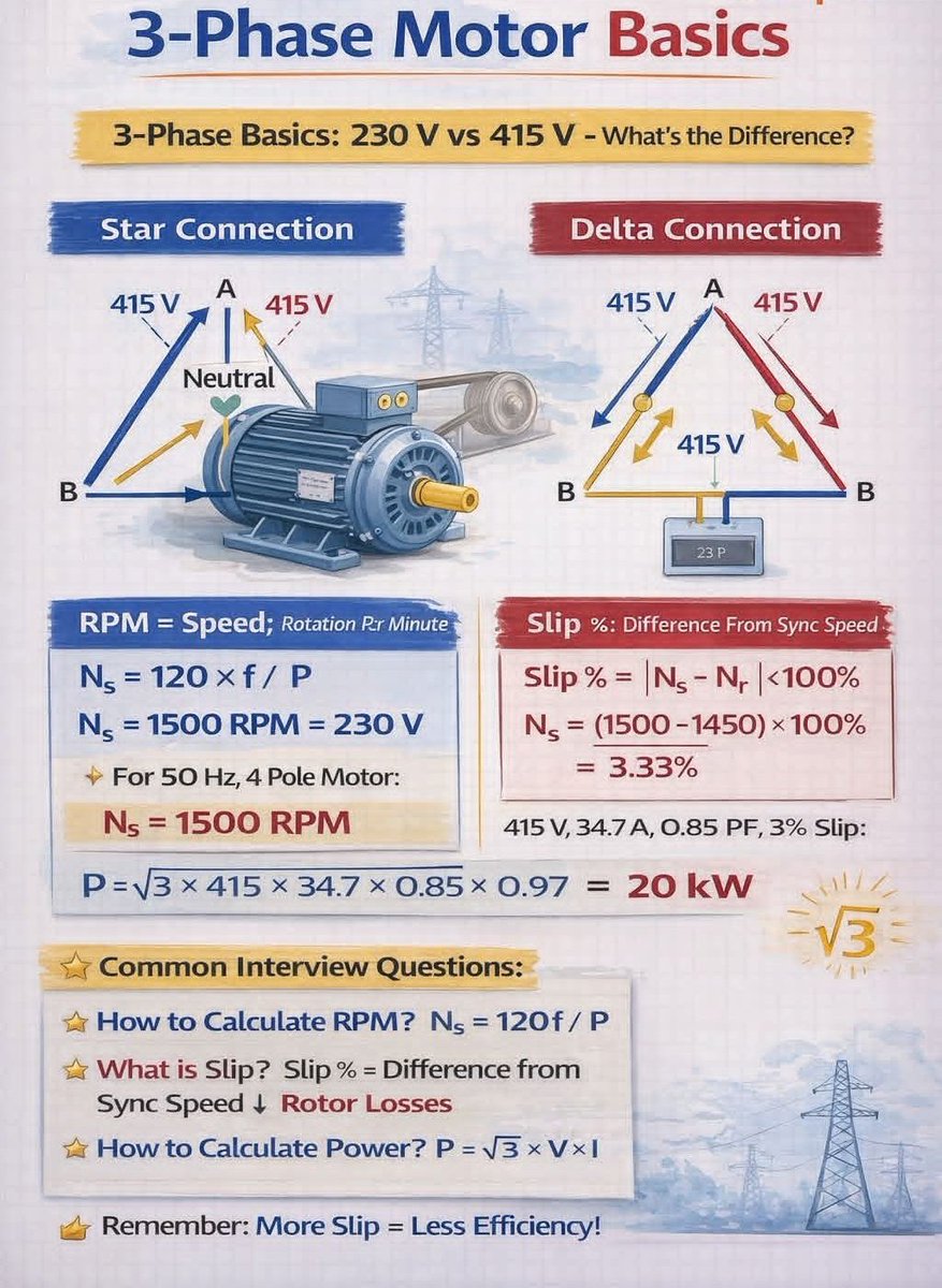 Three phase motor basics.