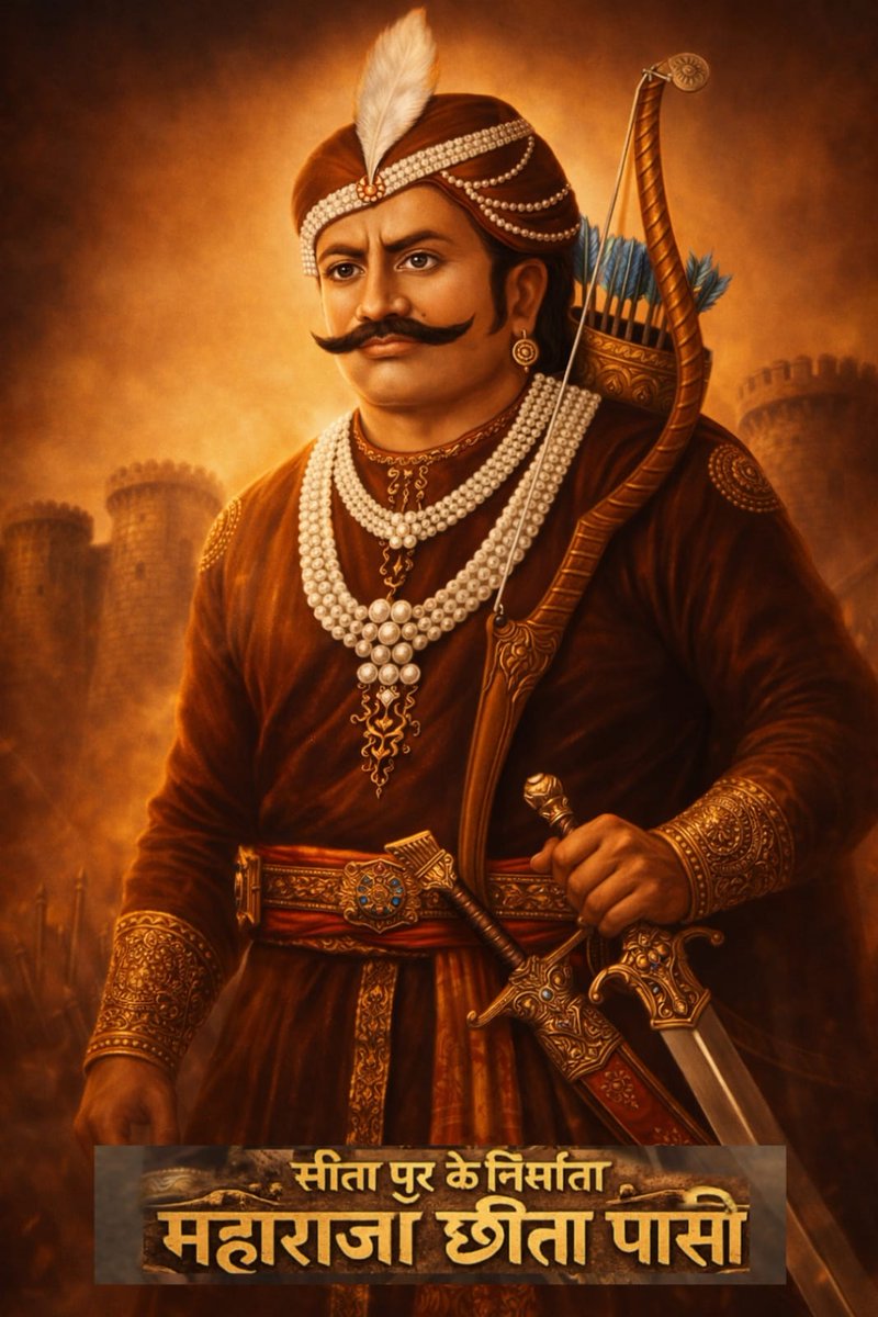 #सीतापुर की गौरवशाली धरा के संस्थापक, अदम्य साहस और वीरता के प्रतीक महाराजा छीता #पासी जी के जन्मोत्सव पर आप सभी को हार्दिक शुभकामनाएं!

आइए, आज के इस पावन अवसर पर हम उनके शौर्यपूर्ण इतिहास और महान विरासत को याद करें।
🙏🚩

#महाराजा_छीता_पासी_जयंती की मंगलकामनाएं!
 #2फरवरी