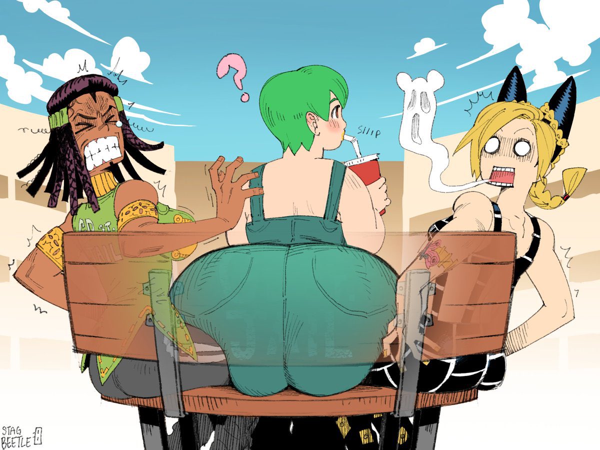 Just Foo sitting down with their best friends!  Though the two are acting strange like something’s crushing their legs..