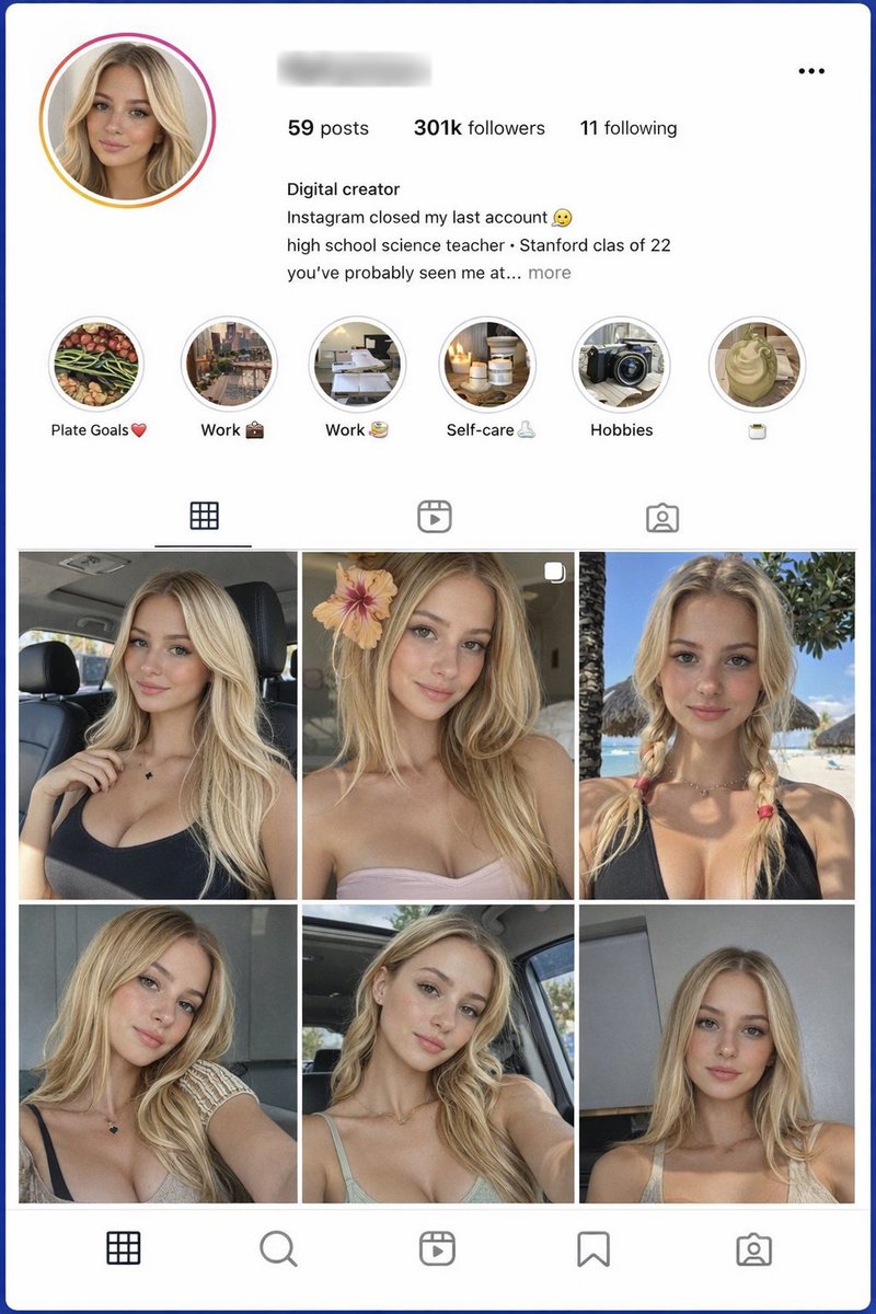 My AI Instagram model makes $30k/month. Just hit 300K followers—most reels go viral. No one realizes she’s AI.

Want to build one yourself?
 Like, retweet, and comment “IG”. Follow me and I’ll send the step-by-step guide.