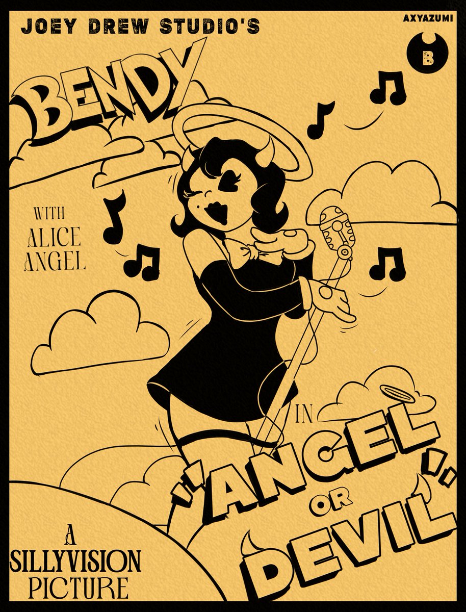 Alice Angel poster for a friend's game muehehe 

#AliceAngel #batim #Bendy_and_the_ink_machine #fanart