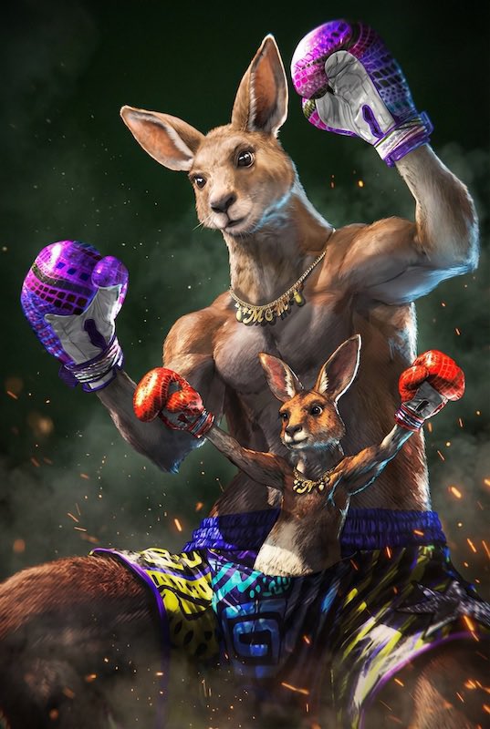 JustBlockBro's tweet photo. THIS IS ROGER JR GROWN UP WITH HIS SON, ITS A POUCH IN SHORTS AND THE NECKLACE IS TO HONOR HIS MOM 
#Rogerjr #TEKKEN8 https://t.co/7mRjGpnbEq
