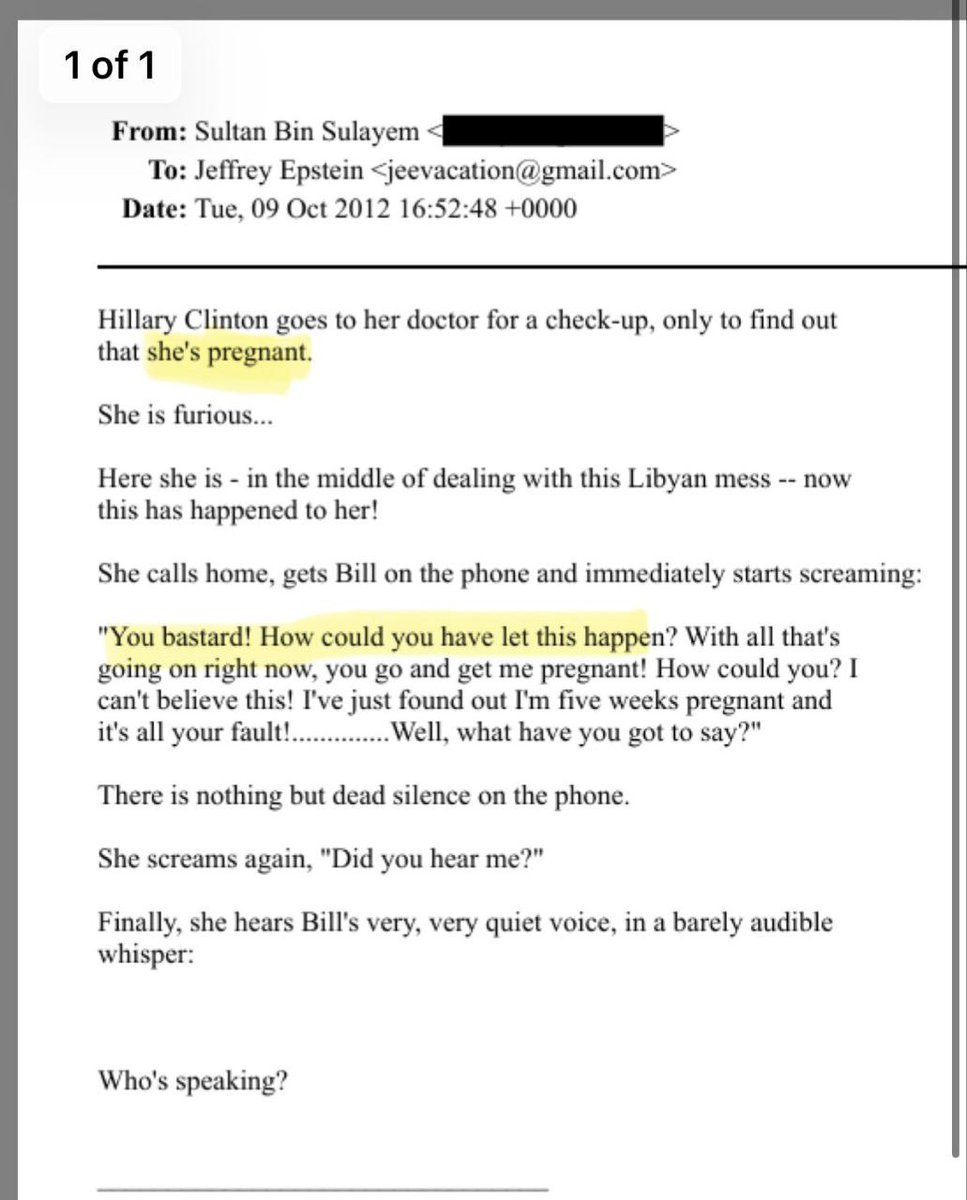 Kanatunga's tweet image. This has to be most hilarious part of #EpsteinFiles 🤣🤣

Bill Clinton gets Hillary pregnant.

Hillary calls Bill from her office &amp;amp; starts screaming about the unwanted pregnancy.

Bill remains quiet throughout the call &amp;amp; says, 

"who's speaking?" 😭😭😭