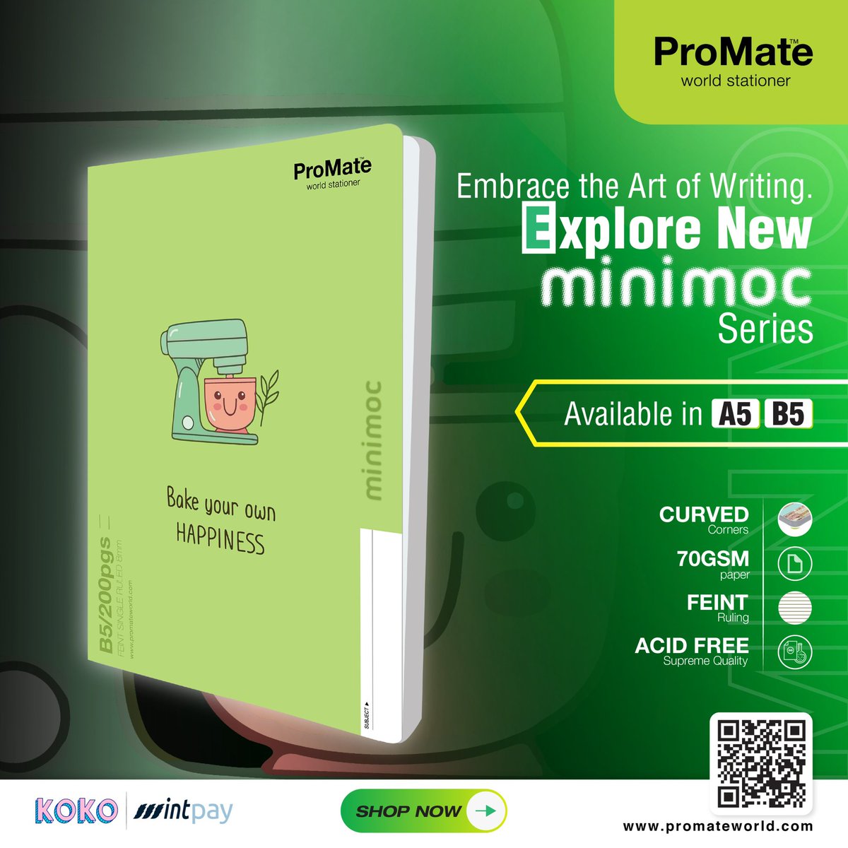 ProMateWorld's tweet image. 𝔼𝕩𝕡𝕝𝕠𝕣𝕖 𝕥𝕙𝕖 𝕒𝕝𝕝 𝕟𝕖𝕨 𝕙𝕚𝕘𝕙-𝕢𝕦𝕒𝕝𝕚𝕥𝕪 𝕖𝕩𝕖𝕣𝕔𝕚𝕤𝕖 𝕓𝕠𝕠𝕜𝕤 𝕤𝕖𝕣𝕚𝕖𝕤 𝕗𝕠𝕣 𝕤𝕔𝕙𝕠𝕠𝕝…

#ProMate #promate #minimoc #stationery #education #exercisebooks #school #schoolsupplies