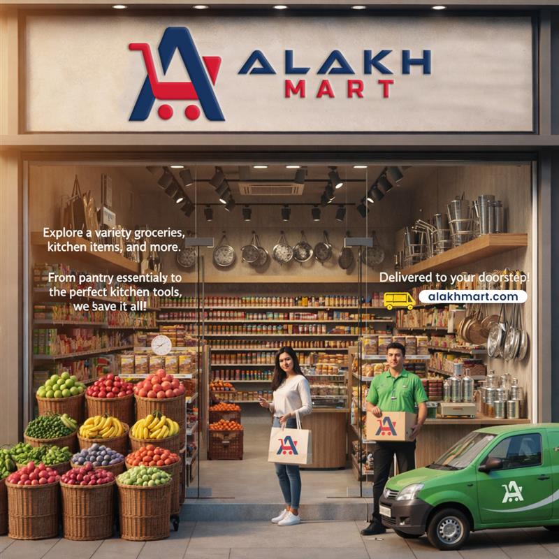 DesignGuru2025's tweet photo. From fresh groceries to kitchen essentials — everything you need, delivered smarter with ALAKH Mart 🛒✨
 Designed by Challenge Technolabs #ALAKHMart #SmartShopping #GroceriesDelivered #KitchenEssentials #OneStopStore #ChallengeTechnolabs https://t.co/kodnt0e9G5
