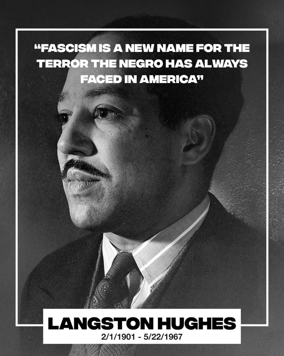 JohnJohnWalker's tweet photo. @Bakari_Sellers Langston Hughes the great American Poet said this in 1936. 
@andrewschulz, If you read and have just an understanding of history you will recognize when history is starting repeat. Schulz, You had a hand in this. We tried to tell you! https://t.co/1uQakeOjb7