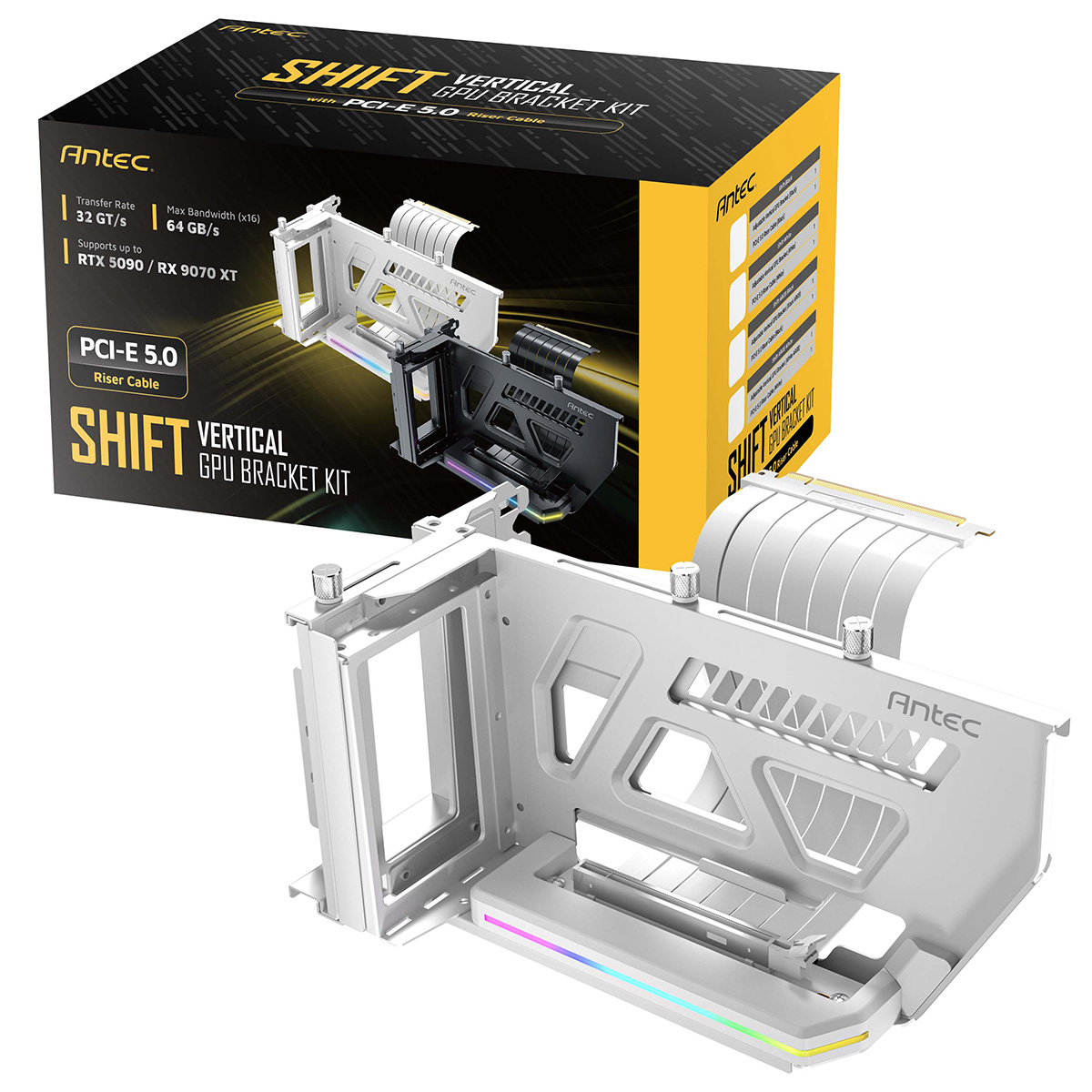 5F】 グラフィックボード縦置きキット Antec 『SHIFT PCIE 5.0 ARGB