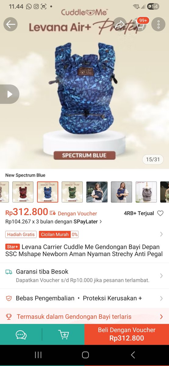 sunflowerbae08's tweet photo. @radenrauf Gendongan buat newborn baby saya Bang Auf. Levana Carrier Cuddle Me 🥹
Karna aku ada skoliosis jadi kl pake gendongan ssc anti pegal deh 🥰
Rp 312.800 https://t.co/54YRqsQv0p