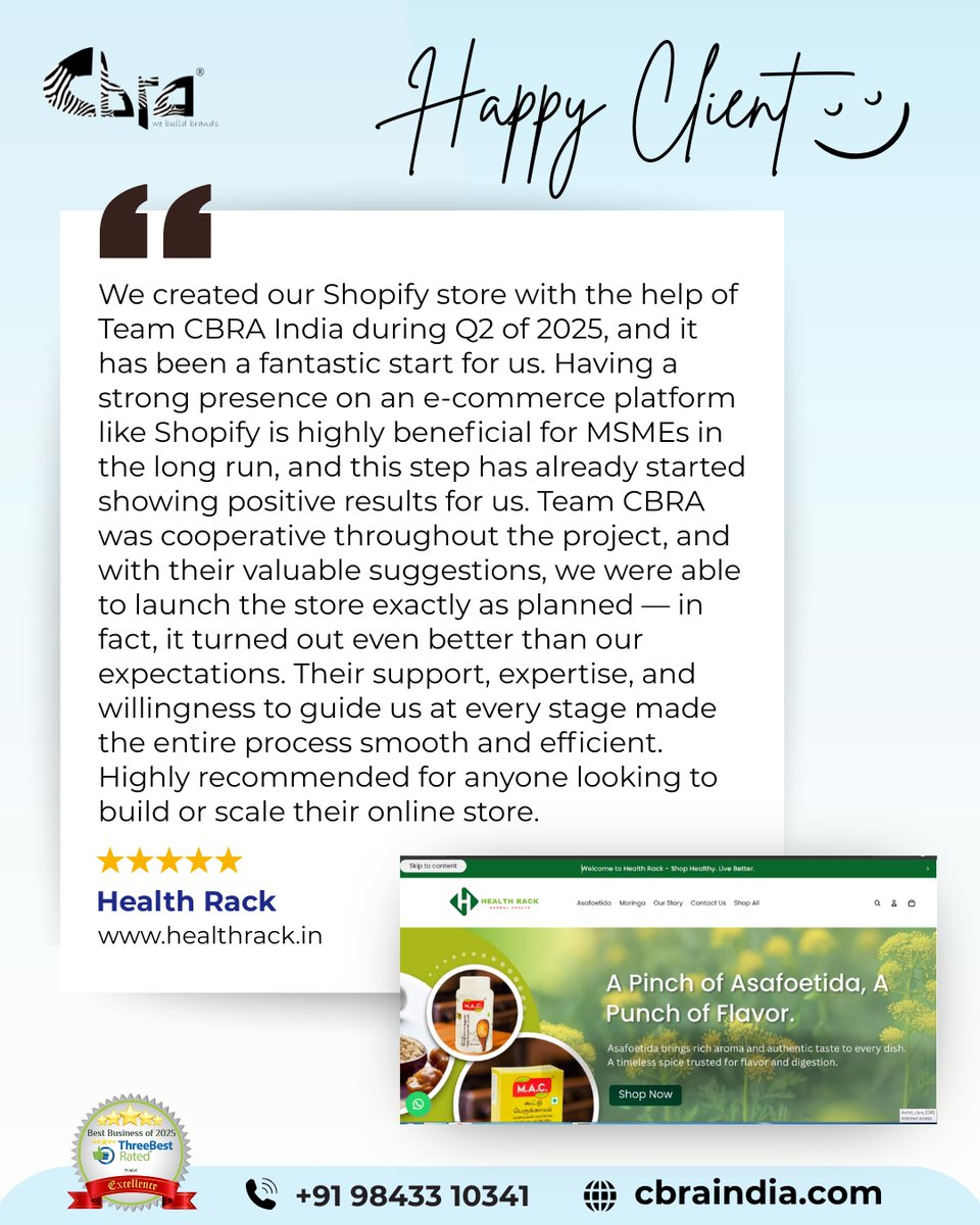 CbraIndia's tweet photo. A big thank you to our amazing clients for trusting us and supporting our work. Your satisfaction and success truly motivate us to do better every single day.

🌐 https://t.co/KOuFaQRi5T
.
.
.
#clientreview #happyclient #smm #digitalservice #clientfeedback https://t.co/6E3Gw93kFQ