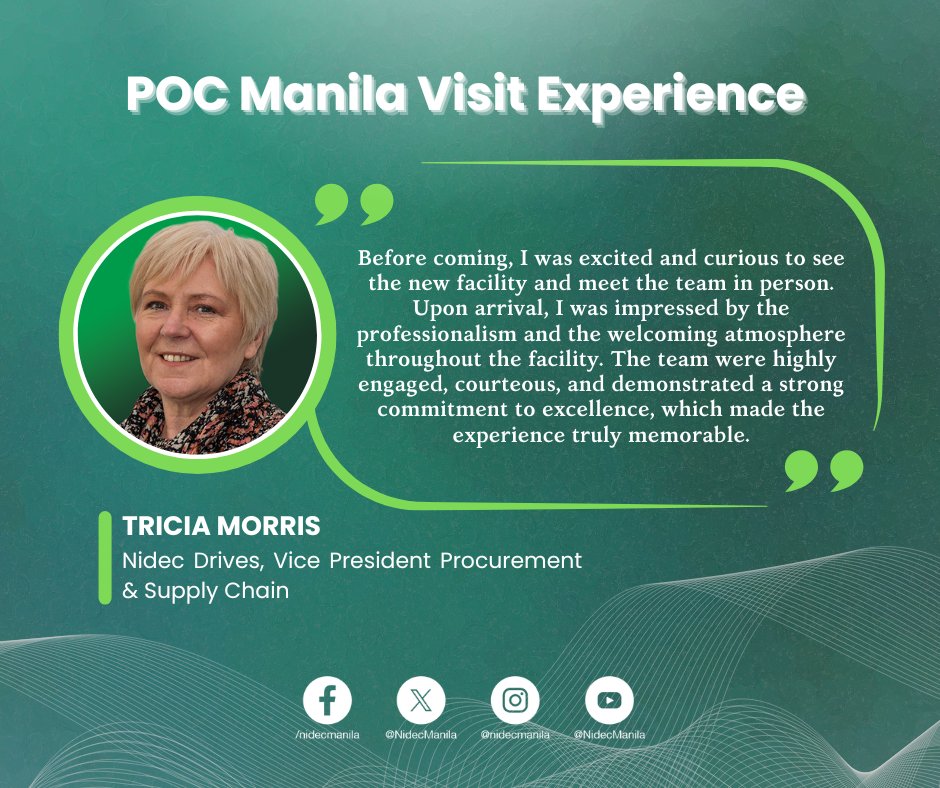 NidecManila's tweet photo. First time in Manila and memories made. We asked our POC about her experience—here’s what she had to say. https://t.co/jEuMG0eXFG