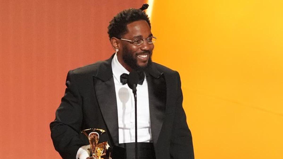 JacobB198's tweet photo. Kendrick Lamar has won 5x #GRAMMYs in one night on four separate occasions —

▫️2016 - TPAB
▫️2018 - DAMN
▫️2025 - NLU
▫️2026 - GNX

Kendrick Lamar is the GREATEST rapper to EVER live 🔥 https://t.co/7xjrkMe0ly