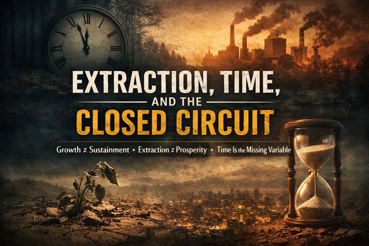CNWO's tweet photo. False peace closes time.
True discernment keeps the future open.

An essay on extraction, desolation, and why “growth” no longer means life.

Extraction, Time, and the Closed Circuit
🔗 https://t.co/Qs87NhSBpM
#PoliticalEconomy #SystemsThinking #Discernment #Economics #Time https://t.co/AsmD28v0iF