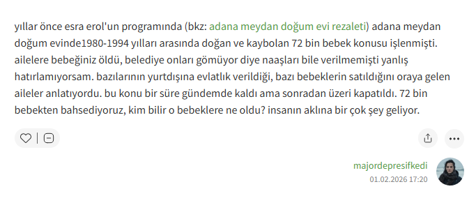 ArielBurakKapln's tweet photo. Adana Meydan Doğum Evinde,

1980-1994 arası tam 72.000 BEBEK KAYIP!!!!! https://t.co/FXbvZrRmXJ