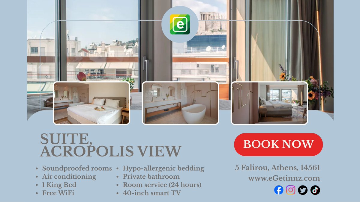 eGetinnzUSA's tweet photo. https://t.co/whw2IDywNt | Love That Lingers 🏛️
Late February is when travel feels more intentional.
Stay in an Athens suite with an Acropolis view—quiet, cozy, unforgettable. 💖
🔗 Book at https://t.co/NE41pyq3PK
#eGetinnzUSA #LateFebruaryTravel #AthensGetaway #AcropolisView https://t.co/E7puWZEHGn