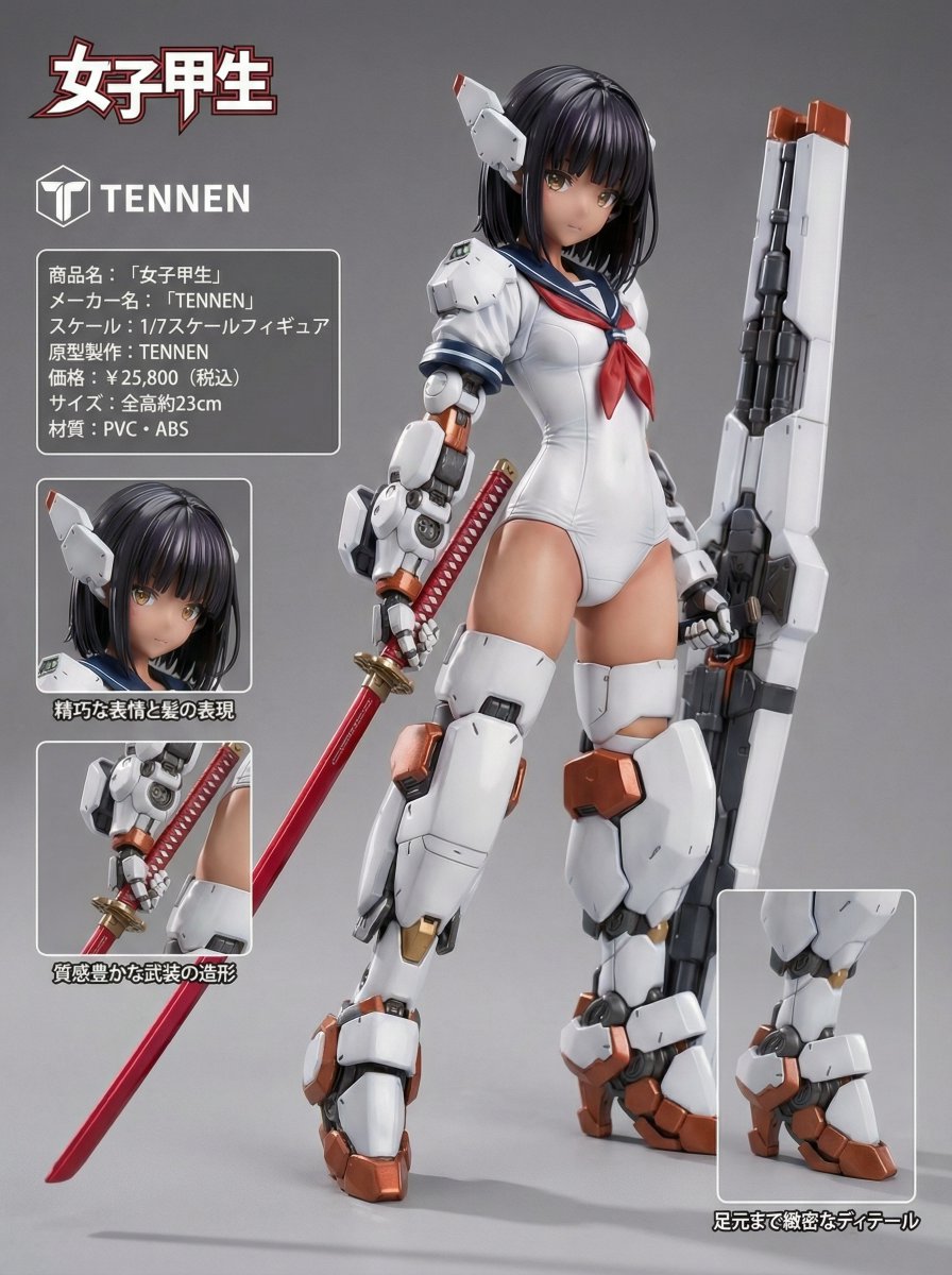 munou_ac's tweet image. 女子甲生
Armored Mecha Girl

1/7スケールフィギュア
材　質：PVC・ABS・POM
価　格：25,800円
発売日：未定
発売元：TENNEN
⠀
Generated by Nano Banana Pro

ちちぷい×てんねん
コラボ投稿企画開催中

お　　題：フィギュア
開催日程：2/8（日） 23:59まで

ちちぷい公式サイトに…