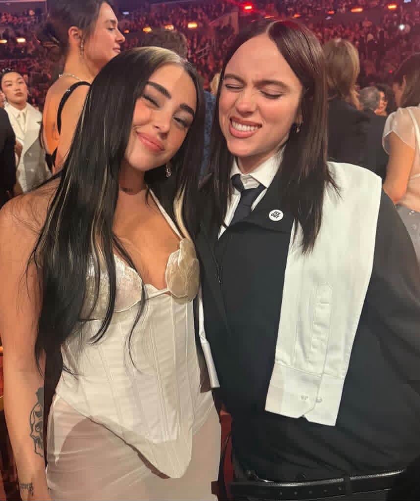 billieeilishtrs's tweet photo. Billie with Nicki Nicole at the #GRAMMYs tonight in Los Angeles, California! ❤️ https://t.co/XEIa3c9h0w