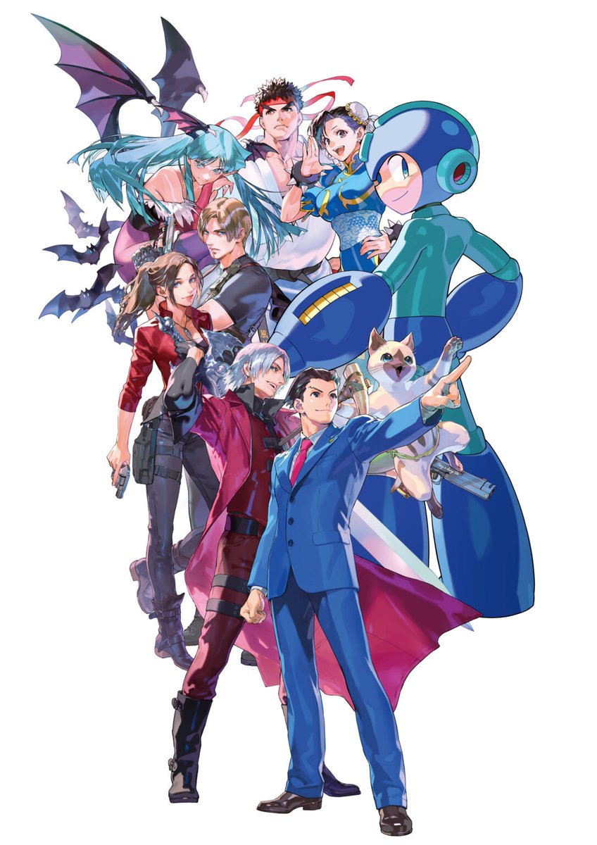 kathyanhy's tweet photo. New illustration by Capcom designer Chisato Sanada featuring characters from various Capcom series!

Capcom will release new products in its direct store, featuring illustrations by Chisato Sanada (designer of the "Prisoner of Palma" series).

#ResidentEvil #Capcom #REBHFun #StreetFighter #DevilMayCry