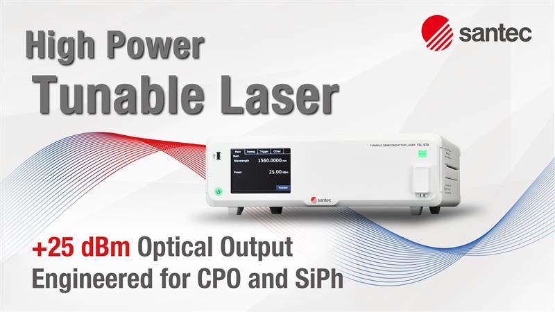 santec_corp's tweet photo. New Santec Ultra High-Power TSL-570 Type U Tunable Laser delivers > +25 dBm CW power with a wide tuning range — ideal for high-loss PICs, CPO test, and advanced SiPh device characterization.  ￼

Supports sustained > +20 dBm across 1270–1350 nm.  ￼

#Photonics #TunableLaser https://t.co/jzlv7pjICI
