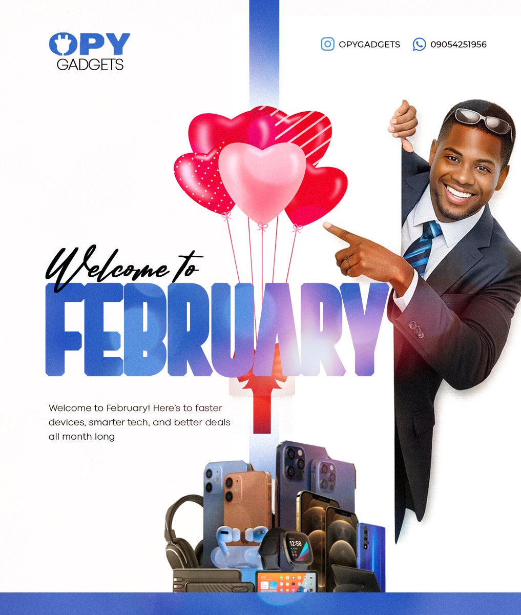 OpyGadgets's tweet photo. Happy New Month!🤩
Celebrate love this month with amazing deals from OPY GADGETS for you and yours!❤️ https://t.co/vTCXNqqVIH
