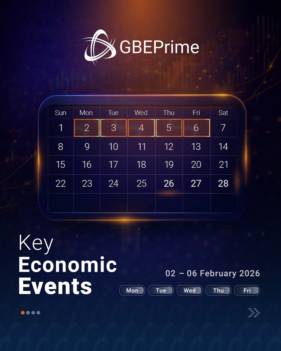 gbeprime's tweet photo. This week’s economic landscape (2 – 6 February 2026).
Key macro events across major economies.

#GBEPrime | Market Awareness

#LiquidityProvider #EconomicCalendar #Fintech https://t.co/5K8G9ycDLc