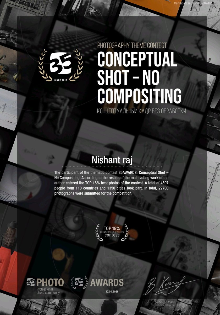 subhamoggy's tweet photo. #35awards

Very happy that my photo  reached the TOP 18%  at 35AWARDS... In conceptual shot -no compositing 
#subhamoggy https://t.co/YV5Bw2ZlhE