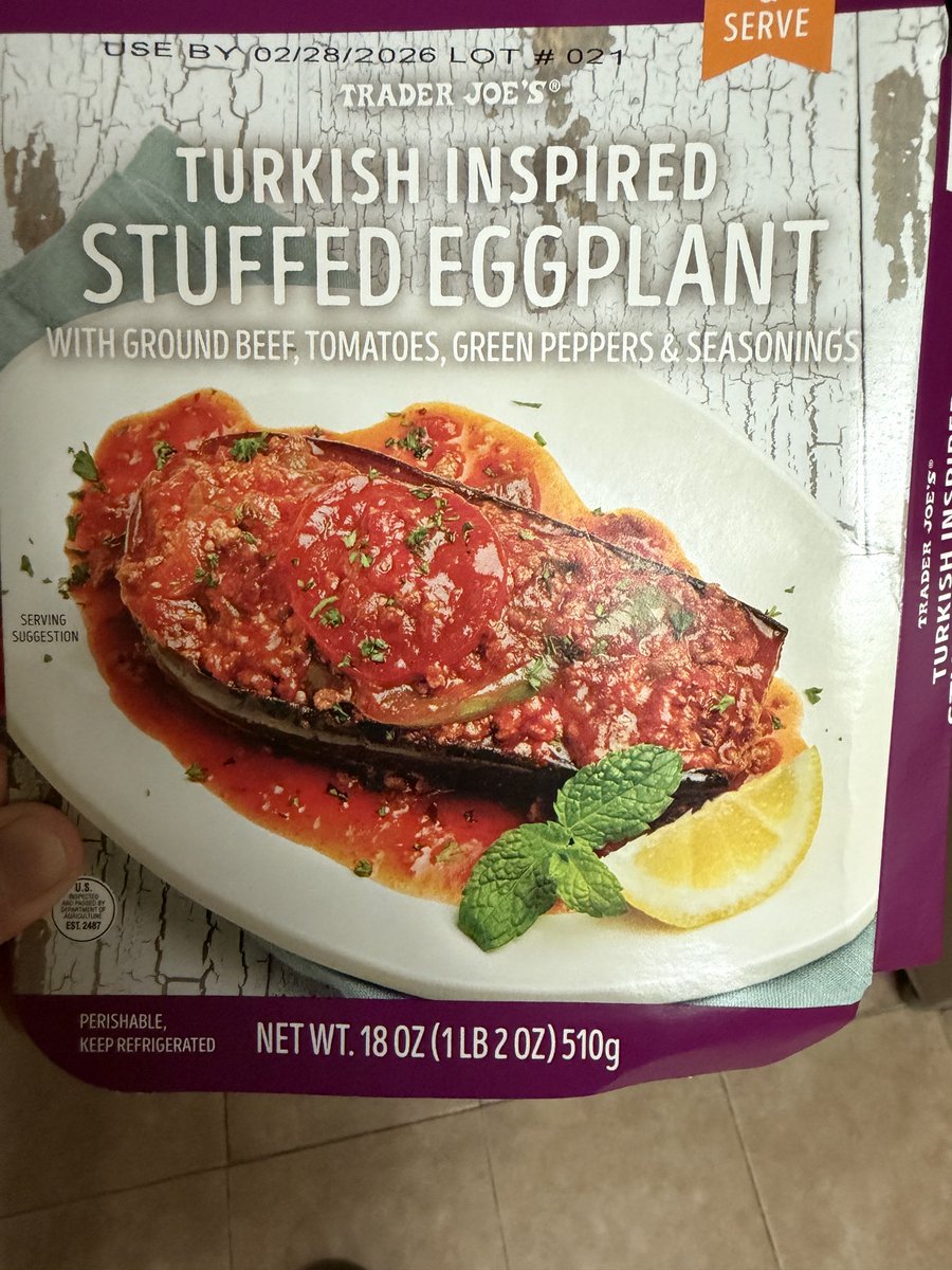 HC23y's tweet image. #traderjoes 
#beware
#Everyone 
#health
#foodsafety
@USDAFoodSafety 
@USDA 

If you are thinking of buying this Turkish Inspired Stuffed Eggplant from Trader Joe’s. BEWARE that the eggplant might have this tiny sticker on it. 

TRADER JOE’S please do your diligent and care for…