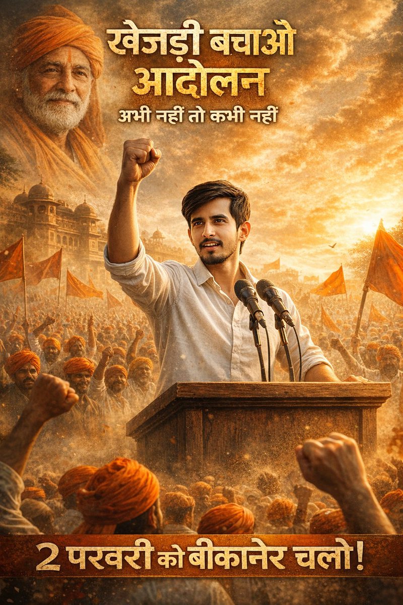 निवण प्रणाम साथियों 🙏🏻

यह लड़ाई केवल बिश्नोई समाज की नहीं है यह लड़ाई तमाम उन प्राणियों की है जो सांस लेते है
हमने पर्यावरण के लिए सदियों से आवाज उठाई,बलिदान दिए है
आज मैं आप सभी से आह्वान करता हूं हमारे साथ जूड़ो
संघर्ष नहीं कर सकते तो कम से कम 1 ट्वीट करो
#खेजड़ी_बचाओ_महापड़ाव