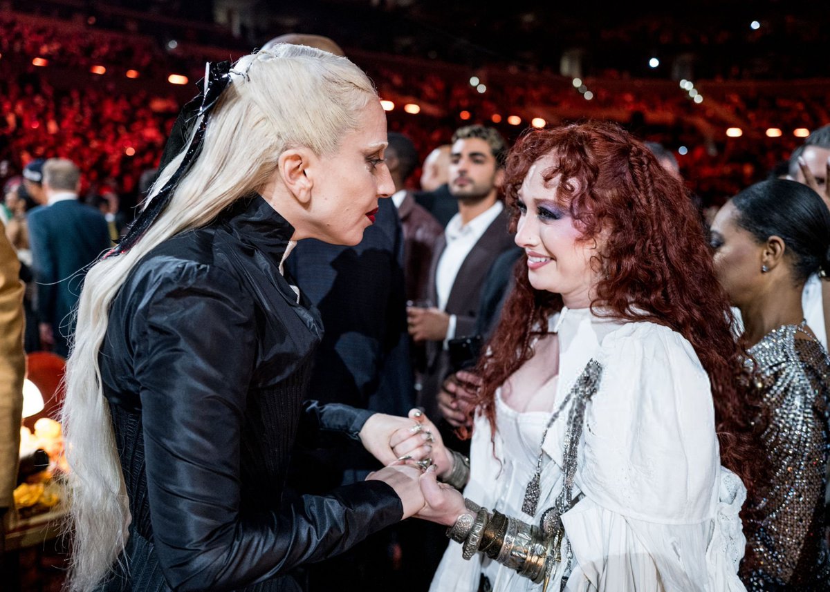 📸| Chappell Roan and Lady Gaga stun together at the #GRAMMYs!