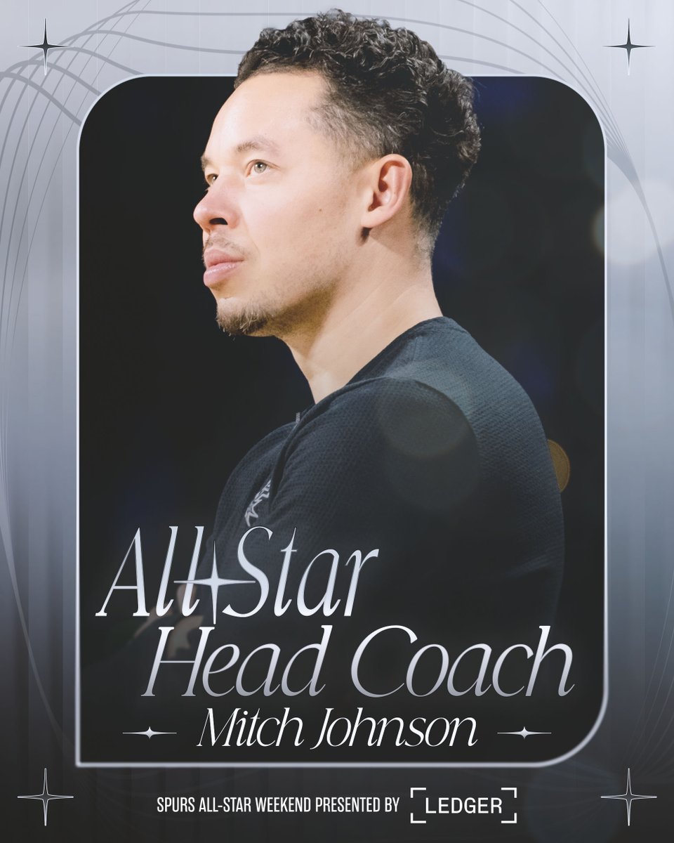 All-Star Bound 🌟
Spurs Head Coach Mitch Johnson and his coaching staff will coach one of the three All-Star teams in the new U.S. vs. World format!
#PorVida | @Ledger