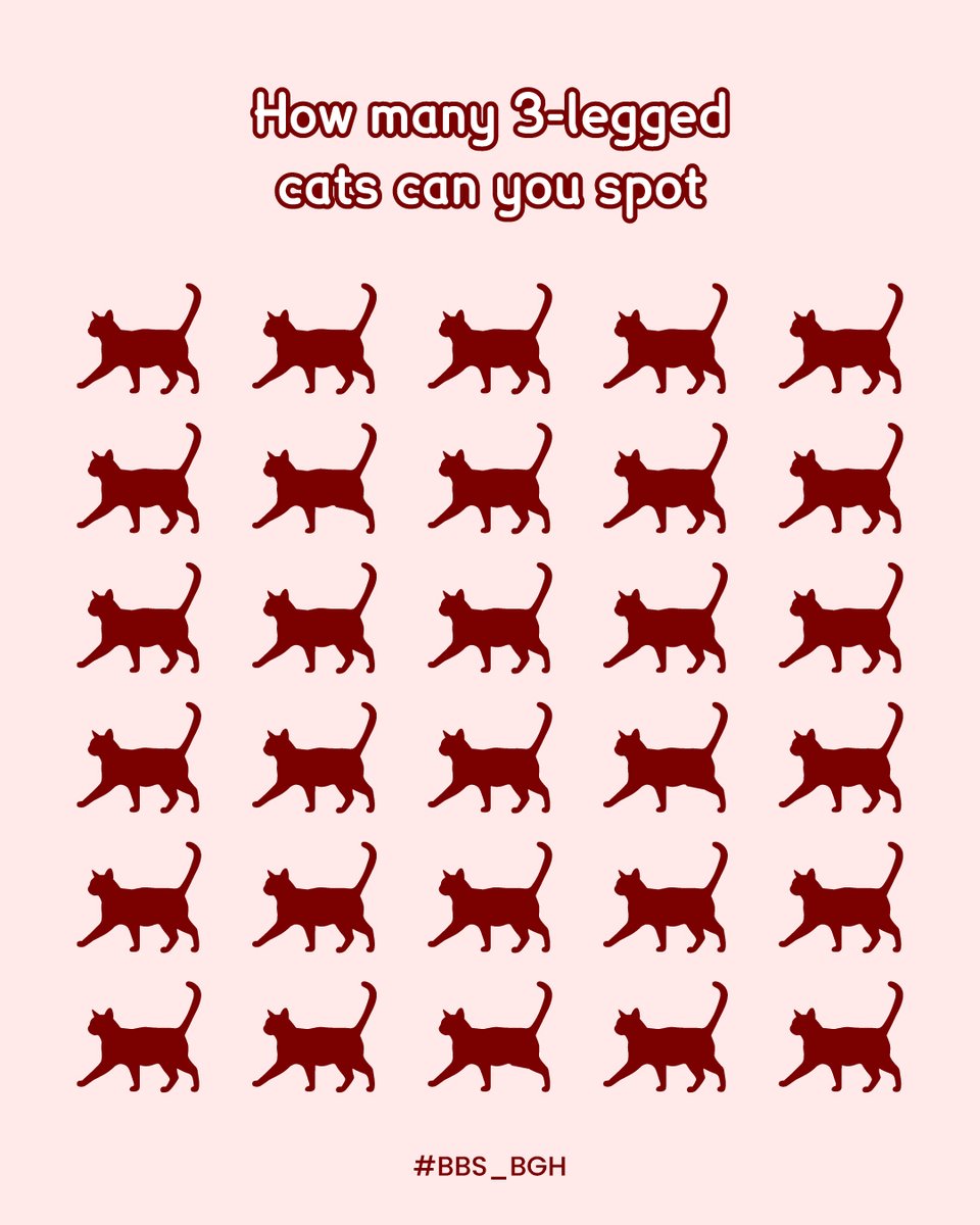 BBS_BGH's tweet image. Think fast, look closer 🐾
How many 3-legged cats do you see?

#ObservationGame #KidsLearning #BrainActivity #FocusAndFind #FunChallenge