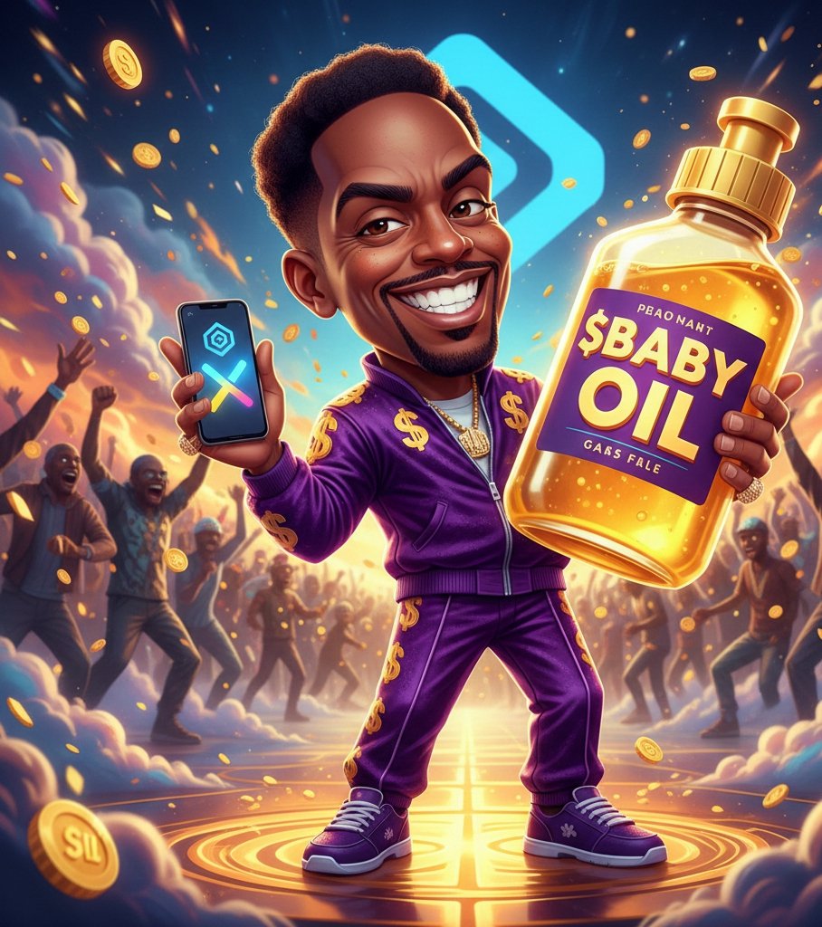 's tweet image. La fiesta está a punto de empezar en Solana. Tienes el aceite listo? 🧴😏 Mañana, 2 de febrero, el mundo no será el mismo. #BabyOil #Solana #Diddy #Memecoin
