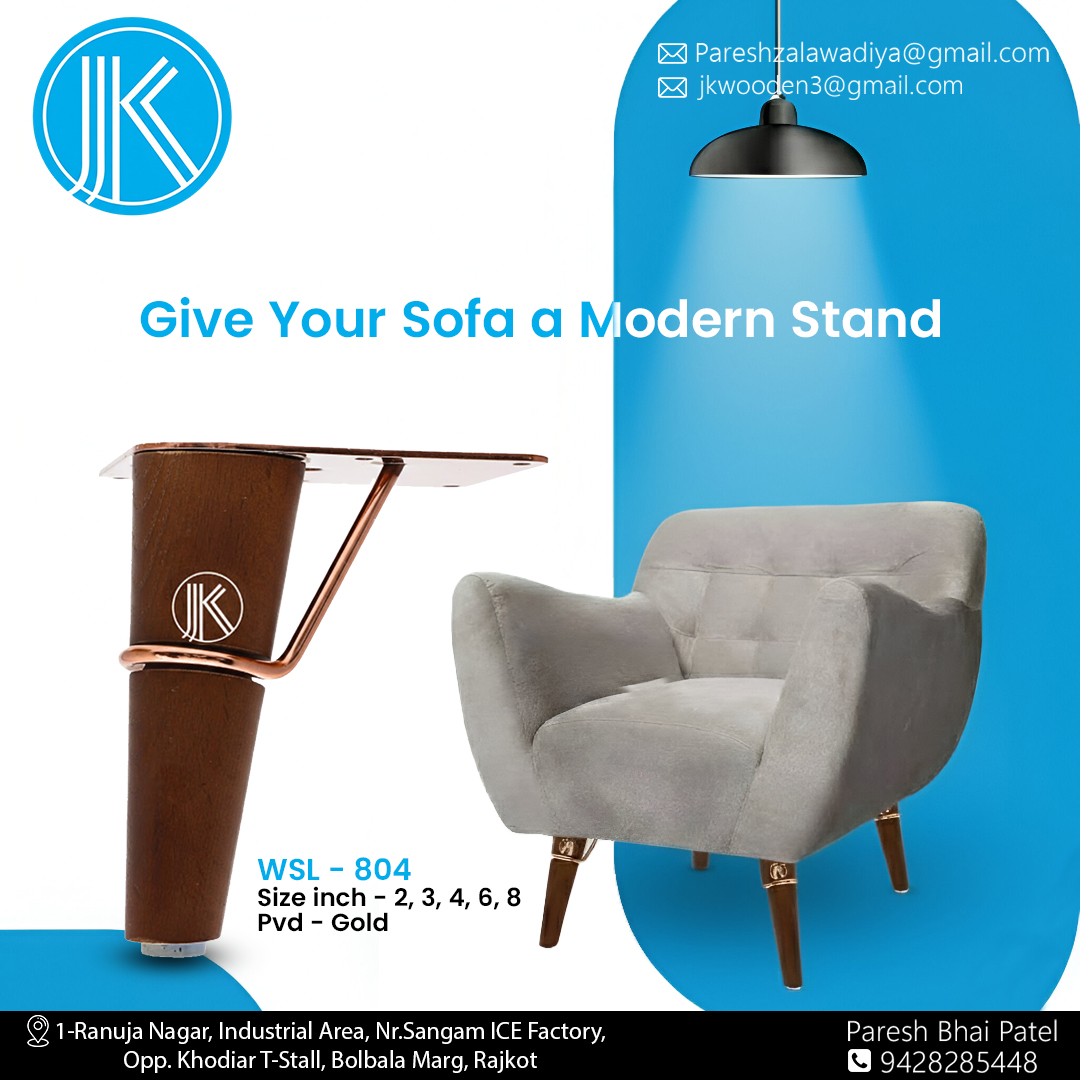 wooden8800's tweet image. Explore Our Wide Range Online : l.sanitaryclue.in/zRXRGH 

🛋️Elevate Your Furniture with J.K. Wooden!
Looking to give your sofa a modern, premium lift?

📱 Phone: +91 9428285448 
📍 Address: Opp. Khodiar T-Stall, Bolbala Marg, Rajkot

#JKWooden #SofaLegs #FurnitureHardware #Rajkot