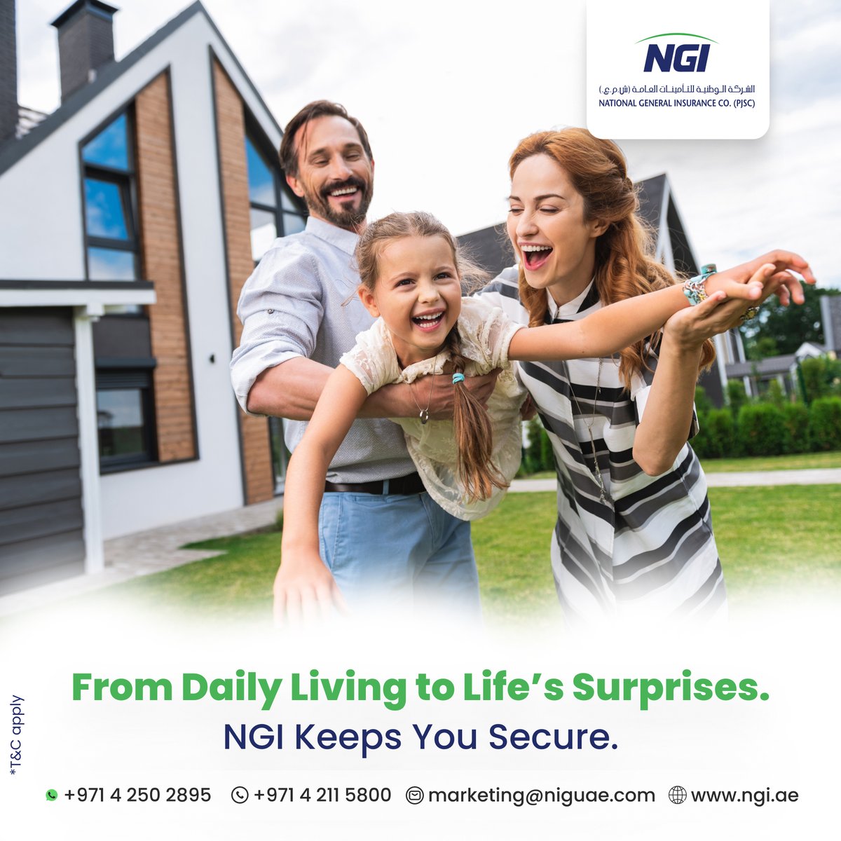 Home is where your heart is.
NGI makes sure it’s always protected.
Simple plans. 
📲 For more details, contact us at:
📞 +971 4 250 2895 | +971 4 211 5800
📧 marketing@ngiuae.com
🌐 ngi.ae

#ngi_uae_ #NGI #insurance #healthinsurenceprovider #healthinsurencepolicy