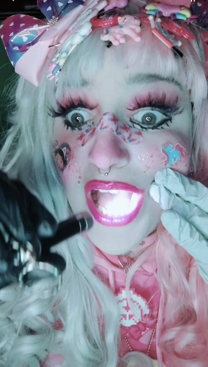 These are stills from a video I made using Mel's new song Possession. I love being able to use creepier imagery that has a lab experiment vibe and isn't just super cuteooz all the time. 💉🤣🎀💞💖 #scp #SCPFoundation #scp425 #fyp #makeup #cosplay #altfashion #MelanieMartinez