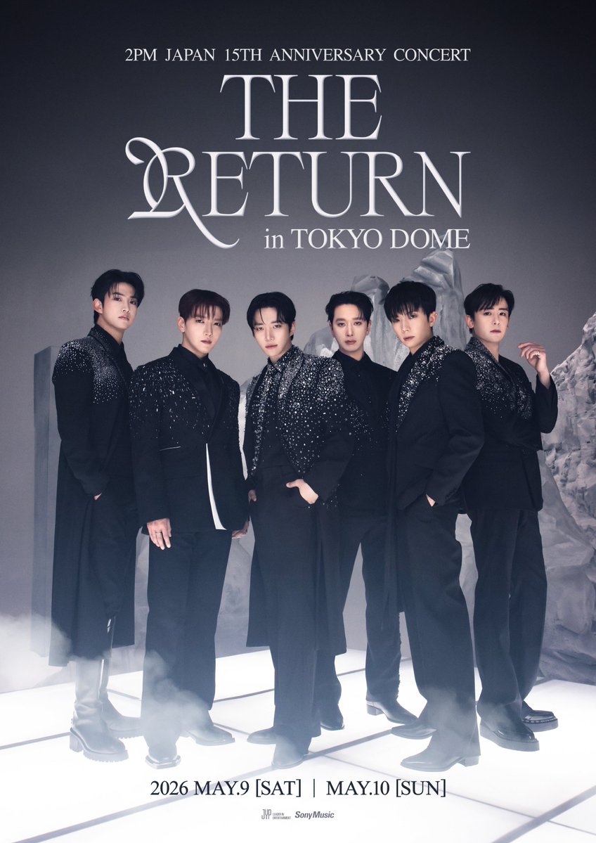 2PM, 日 데뷔 15주년 기념 오는 5월 도쿄돔서 6人 완전체 단독 콘서트 'THE RETURN' 개최!
 
- 5월 9일~10일 양일간 일본 도쿄돔서 현지 데뷔15주년 기념 단독 콘서트 'THE RETURN' 진행 확정!

[사진제공: JYP엔터테인먼트]

#투피엠 #2PM