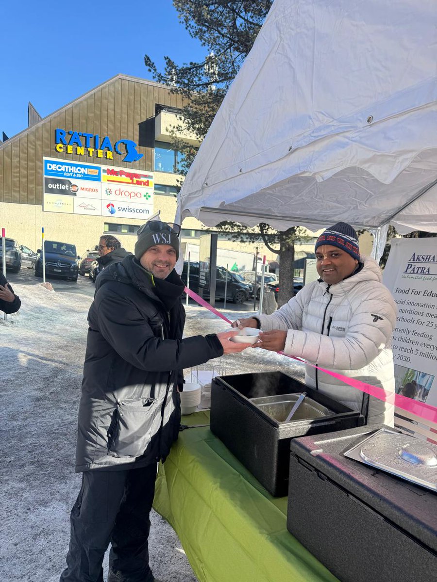 I was happy to be part of the <a href="/WFMAmerica/">WFM America</a> to serve freshly cooked, wholesome meals by setting up a special kiosk near the Ratia Centre on Promenade Street during the World Economic Forum Annual Meeting 2026 in Davos <a href="/wef/">World Economic Forum</a>. We served meals to more than 1,000 visitors each day.
