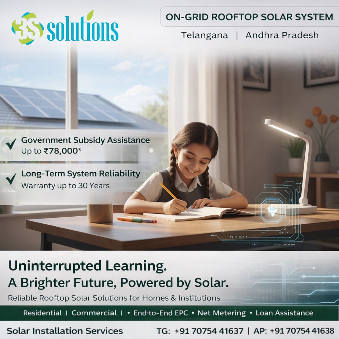 3s_Sol's tweet photo. Uninterrupted Learning. A Brighter Future, Powered by Solar. ☀️📚

#UninterruptedPower #SolarForEducation
#RooftopSolar #3SSolutions
#CleanEnergyIndia #GoSolar
#Telangana #AndhraPradesh
#SustainableFuture https://t.co/Hhecen8d8S