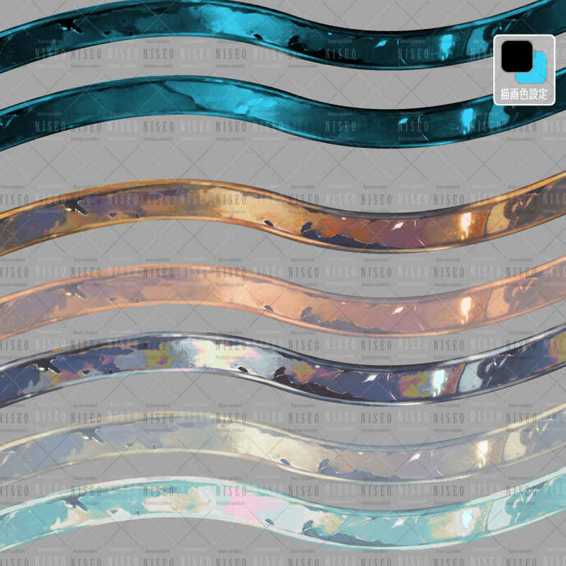 ㅤ
⦁ 사용감이 느껴지는 금색 띠 브러시

⦁ 使用感のある金の帯ブラシ

⦁ Gold band brush with a sense of use

by nise
ㅤ
assets.clip-studio.com/ja-jp/detail?i…