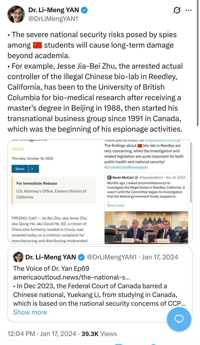 <a href="/davidcharns/">David Charns</a> 🚨Shocking!
• The CCP agent who built and controlled the Reedley illegal bio-lab (essentially a BIOWEAPON cache), Jesse Zhu (Jia-Bei Zhu), was arrested more than 2 years ago. 
• Yet today, another illegal biolab linked to Zhu—this time in Las Vegas—has been raided by the FBI