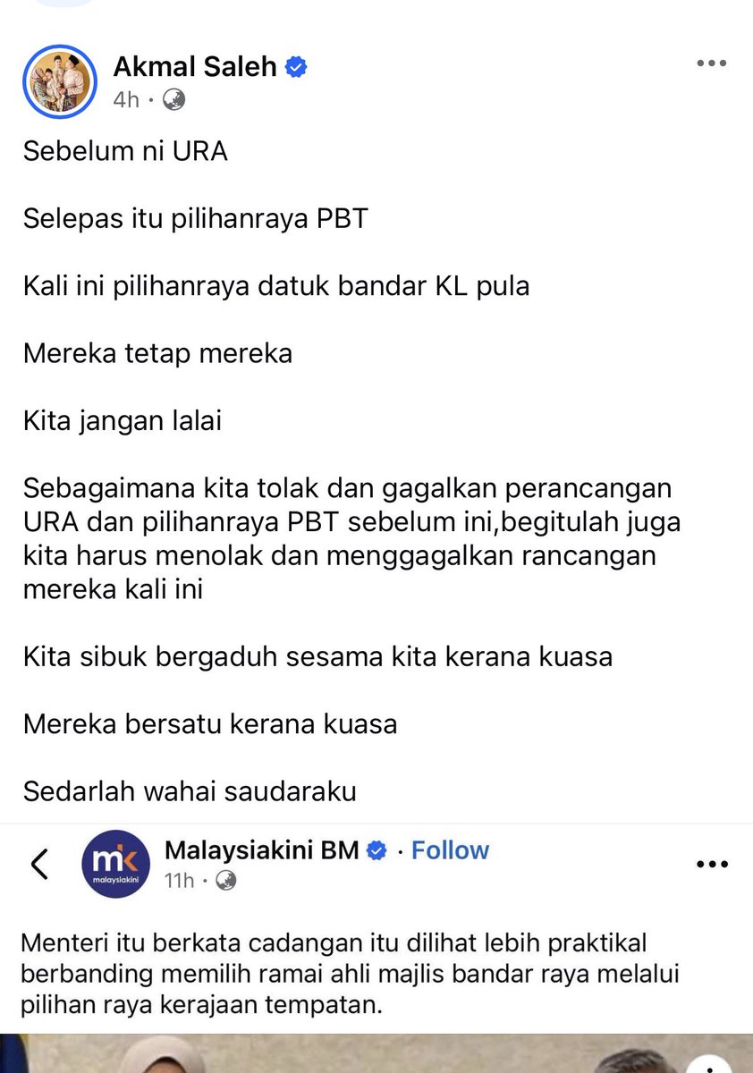 HannZiq's tweet image. Kenapa UMNO takut sgt dgn pilihanraya tempatan dan Datuk Bandar? 

This kind of youth leader just know how to play sentiment. Banyak negara Islam yang mengamalkan pilihanraya Datuk Bandar and it is not wrong. 

It will improve efficiency at local level esp KL yg tak ada MB/KM