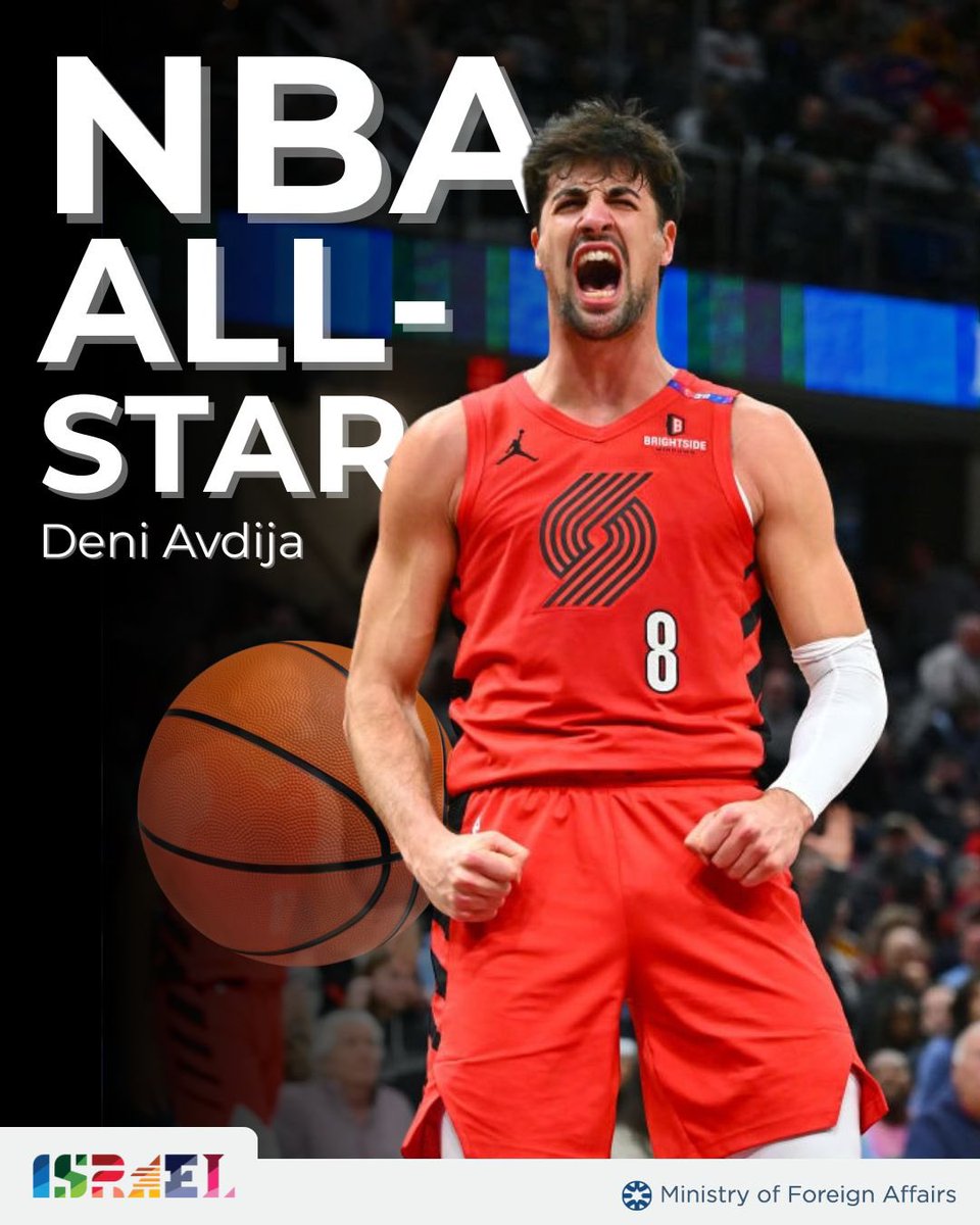 Israeli pride on the NBA’s biggest stage 🇮🇱⭐
Deni Avdija named an NBA All-Star, a historic moment for Israeli basketball players.
We’re proud of you. We’re with you all the way🏀🔥