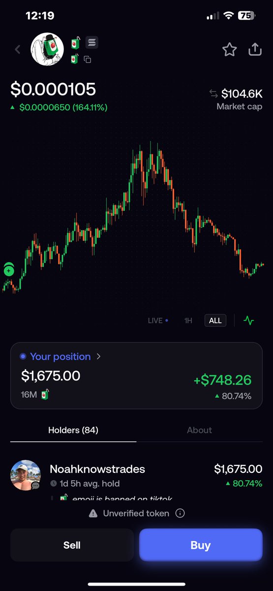 Noahknowstrades's tweet photo. I own 1.5% @ 50k
I won’t be selling any until millions
This emoji will create history forever,
Wait till we gets news and this starts to get traction on tiktok.

projection: 8 mil in 2 days 
Hodl and accumulate https://t.co/mLkk3b5v8W