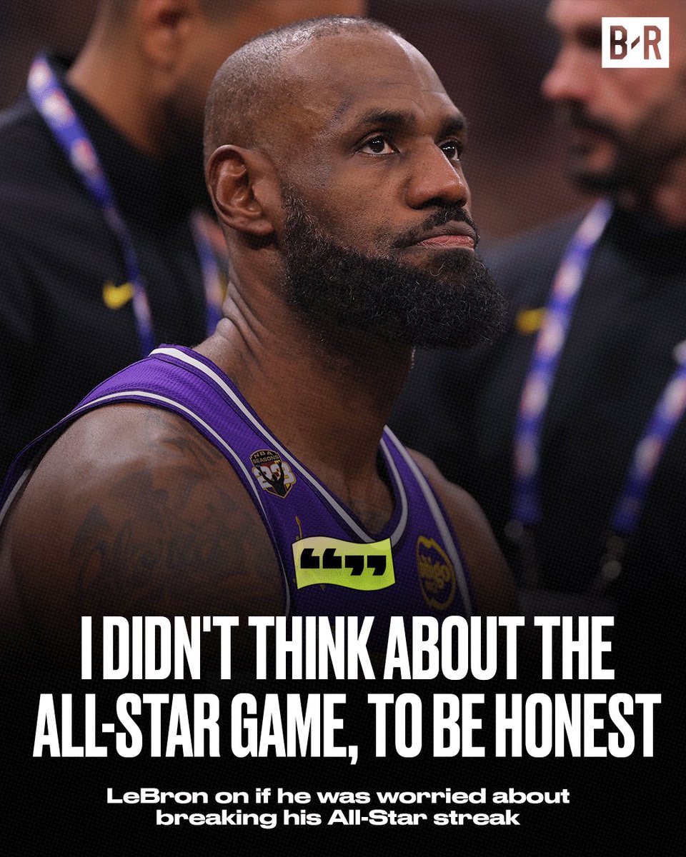 LeBron was asked if he thought he might miss out on the All-Star game
(via @SpectrumSN)