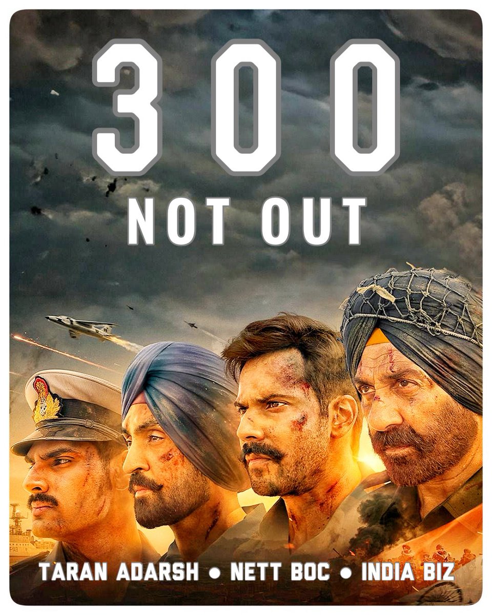 IT'S A TRIPLE CENTURY... #Border2 has hit the ₹ 300 cr milestone on its second Sunday [Day 10]... In fact, the Weekend 2 performance – especially on Saturday and Sunday – was simply fantastic.

The historic success of #Dhurandhar in Dec 2025 and the smashing triumph of #Border2