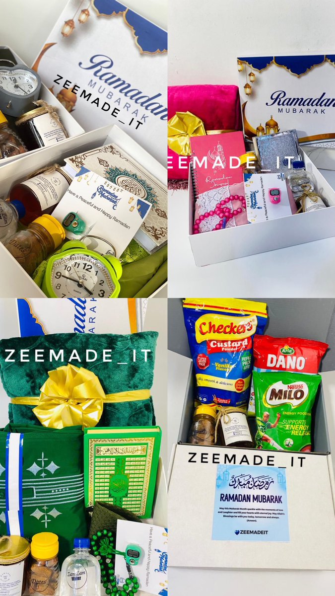 zeemade_it's tweet image. I take God beg you help me Retweet.🙏

Another week, another reminder that I’m your go-to vendor for Muslim essentials &amp;amp; Ramadan packages.🌙
The following items are available:
Ramadan gift boxes
Prayer dresses (Khimar)
 Quran
Prayer mats
Digital counters
Tasbih
 Zamzam water &amp;amp;