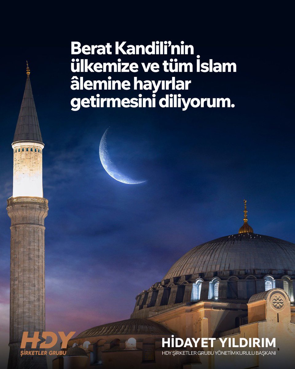 Berat Kandili; affın, arınmanın ve umutların tazelendiği mübarek bir gecedir. Kandilimiz mübarek olsun.