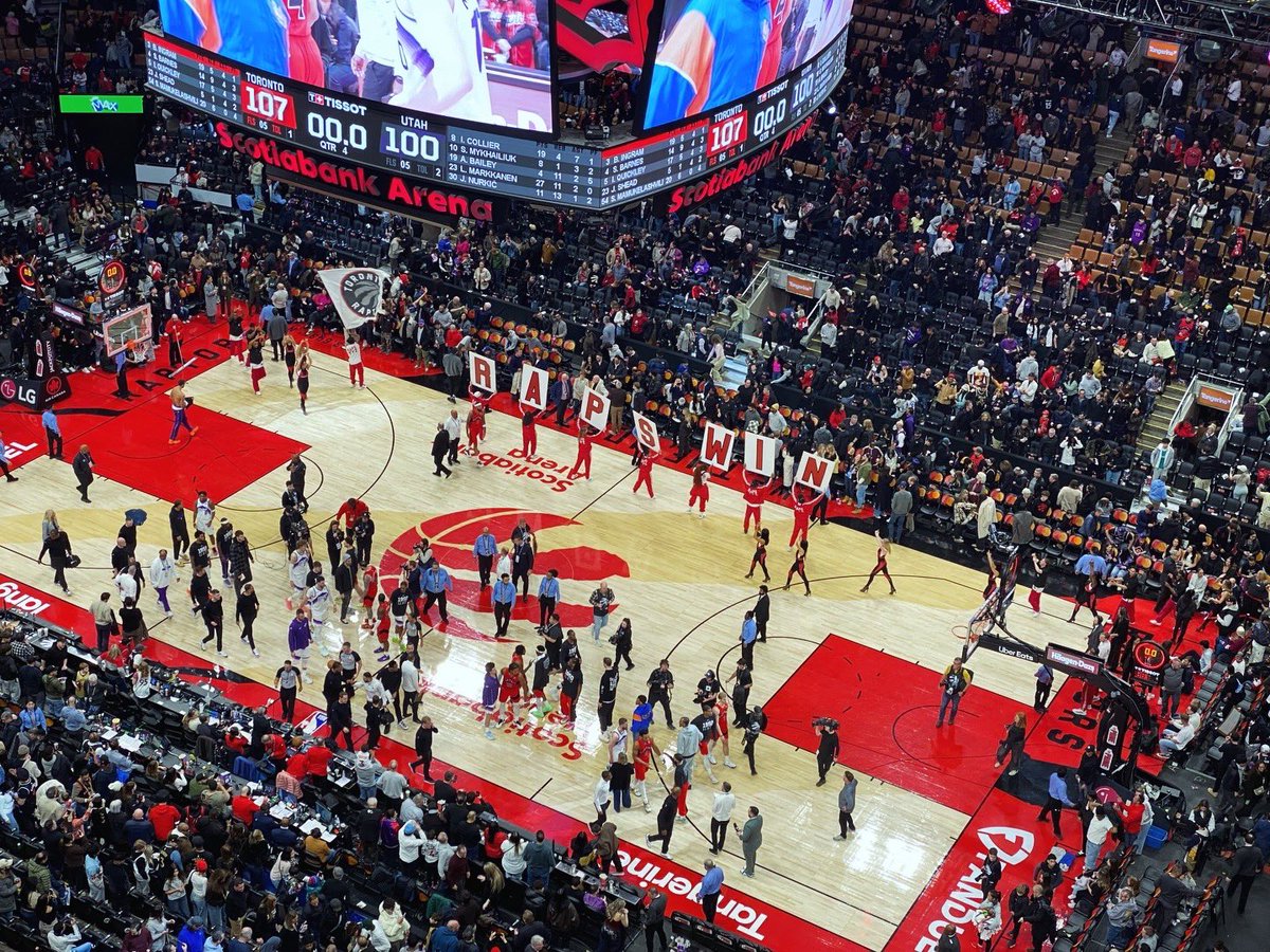 davidha02's tweet photo. Thanks @Raptors for the tickets and treats! Fun bird’s-eye view of all the action https://t.co/7qmFvqhCQl