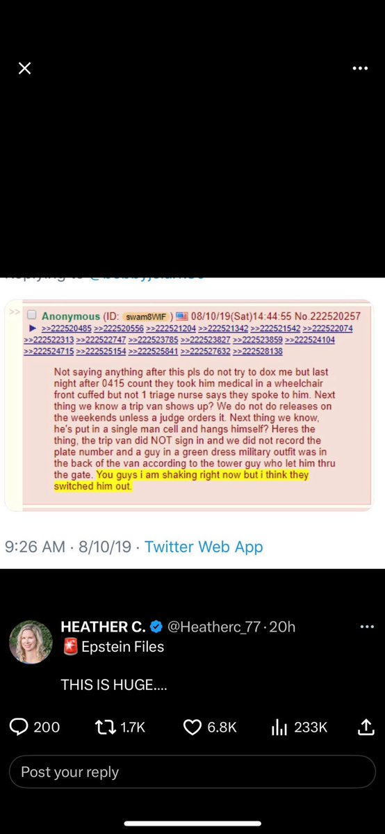 An anonymous 4chan poster said that Epstein was wheeled out of prison hours before his reported death 

Subpoenas show that man was Roberto  Grijalva, who was a lieutenant at the prison at this time 

It appears Epstein really did get broken out of prison and flown to Israel